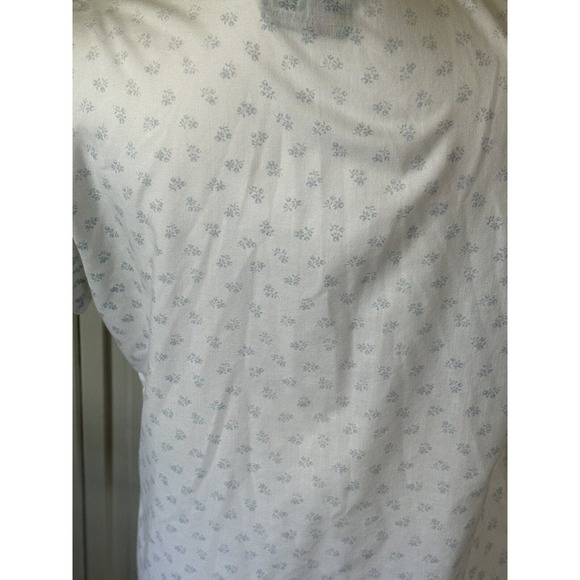 Vintage Rrrruss Blue White Floral Button Up Top Cottagecore Grannycore READ - Picture 5 of 13